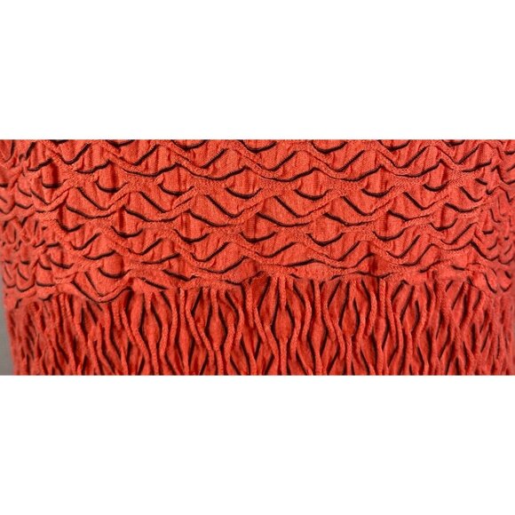 Habitat Sleeveless coral pink Red Textured Knit Dress M  Rayon Blend stretch - Picture 7 of 11
